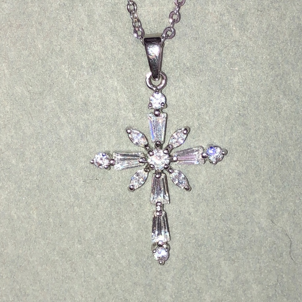 Crystal cross necklace